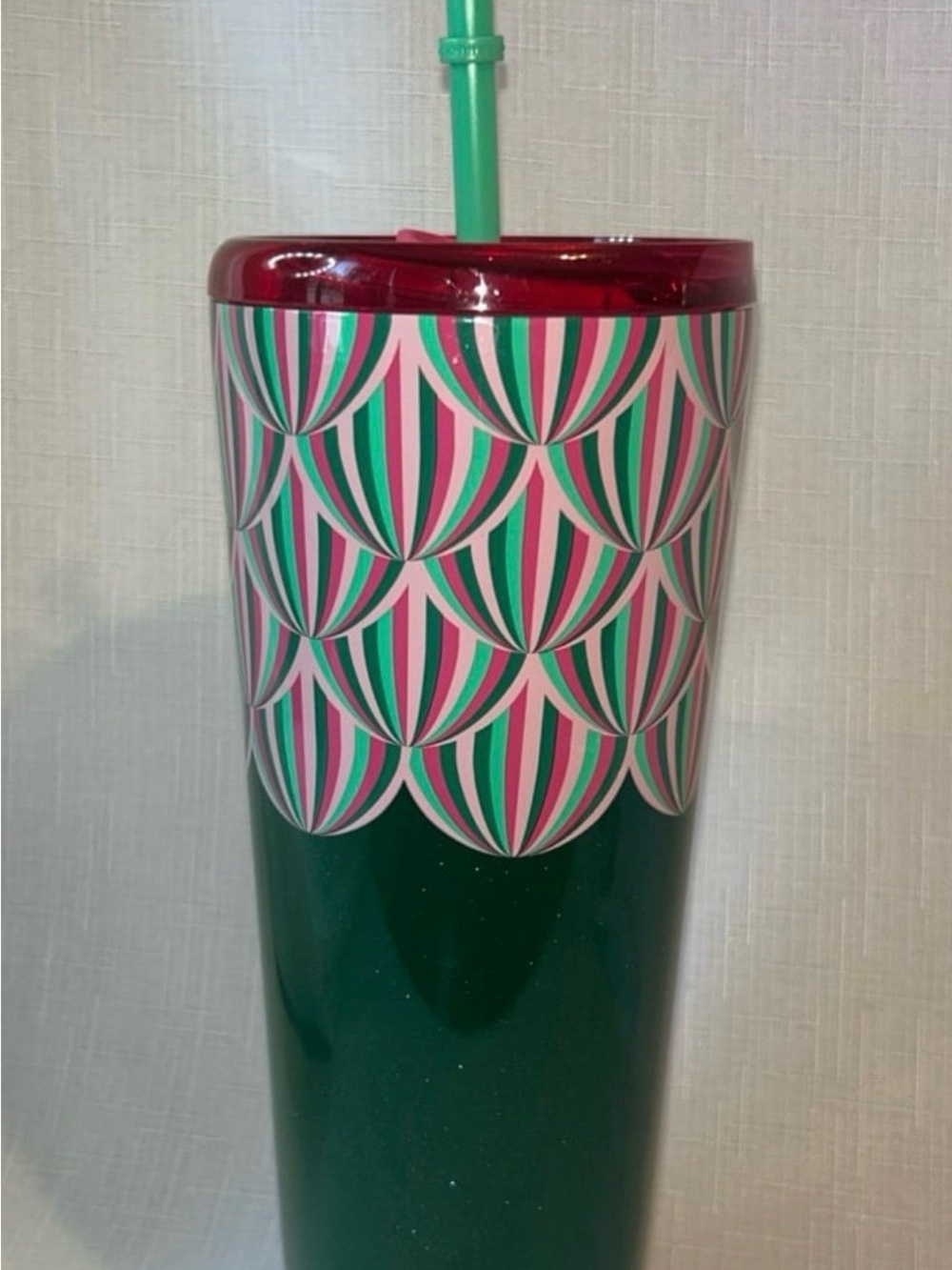 Starbucks Holiday Green Glitter Tumbler 2024